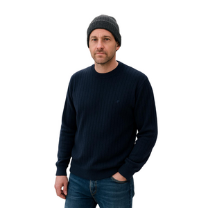NAUTICA Navy Blue Sweater L Excellent Condition Pit to Pit 24” Cotton NWOT